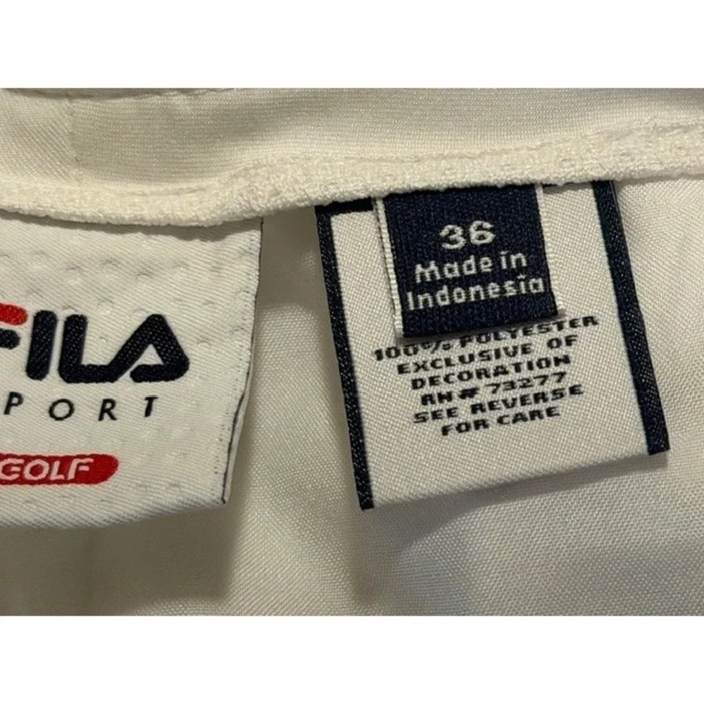 Fila Sport Mens Golf Pants‎ White Straight Leg Performance Trousers 36x30